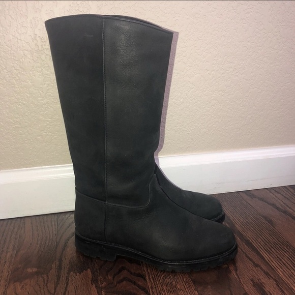 Cole Haan Black Leather Mid Calf Riding Boots Women’s Size 5 M F5755 Outdoor, - Picture 10 of 16